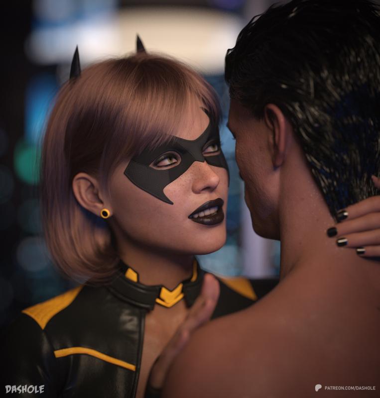 Dashole - The Cat and The Bat - Batgirl - Ongoing 3D Porn Comic